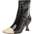 thumbnail image 1 of Sam Edelman Livia Black/Modern Ivory Spool Heel Squared Toe Fashion Ankle Boots (Black/Modern Ivory, 8), 1 of 6