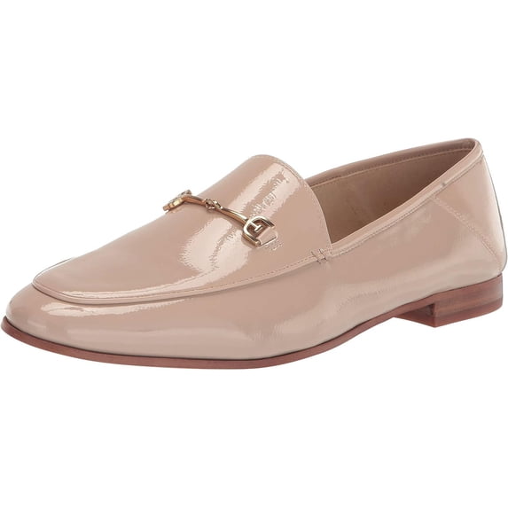 Sam Edelman Loraine Chai Latte Almond Toe Slip On Stack Heel Fashion Loafer Wide (CHAI LATTE, 7)