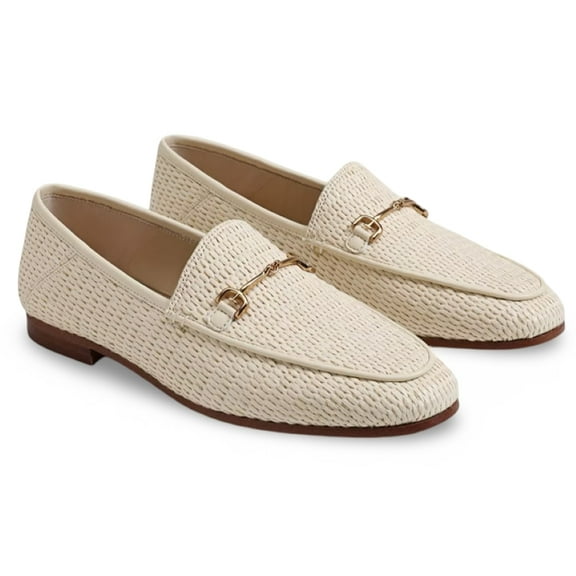 Sam Edelman Loraine Fleur Women's Natural Lin Loafers 9.5M