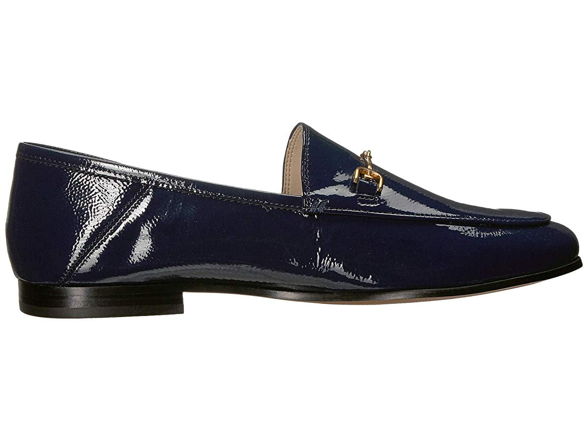 Sam Edelman Loraine Loafer Baltic Navy Crinkle Patent Leather Walmart