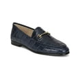 thumbnail image 1 of Sam Edelman Loraine Navy Croc Leather Fashion Rounded Toe Slip On Loafers (Black Bertel, 7), 1 of 8