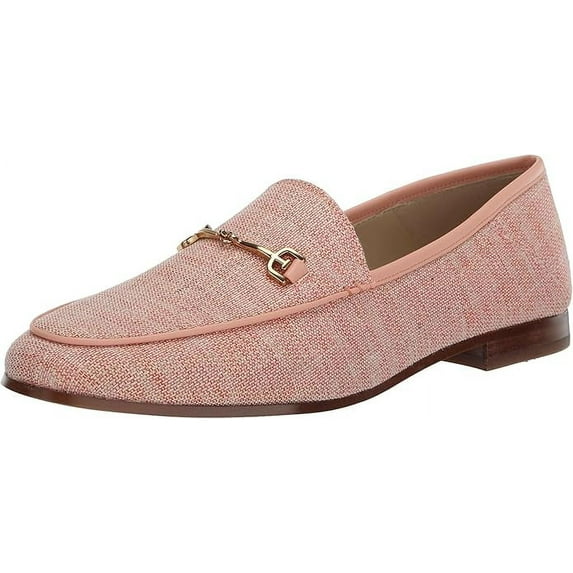 Sam Edelman Loraine Pink Lotus Almond Toe Slip On Stacked Heel Fashion Loafers (Pink Lotus, 8.5)