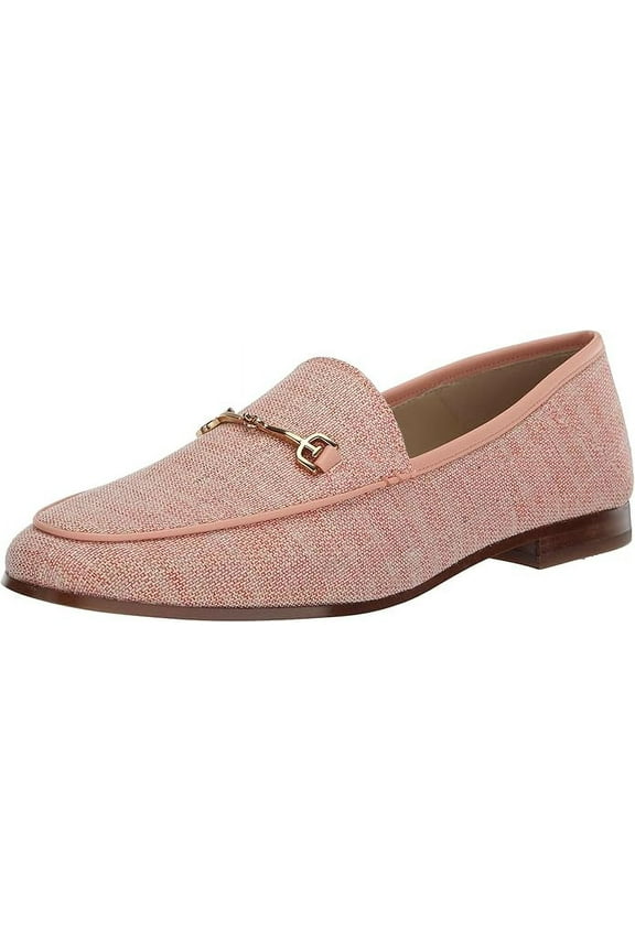 Loraine Pink Lotus Almond Toe Slip On Stacked Heel Fashion Loafers (Pink Lotus, 8)