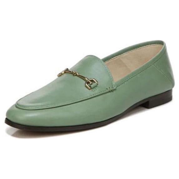 Sam Edelman Loraine Soft Jade Almond Toe Slip On Stacked Heel Fashion Loafers (Soft Jade, 6.5)