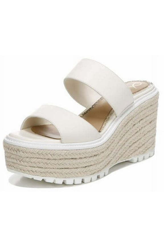 Luca Modern Ivory Slip On Slide Platform Wedges Espadrilles Sandals (MODERN IVORY, 9.5)