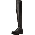 thumbnail image 1 of Sam Edelman Lydia Black Chunky Lug Sole Rounded Toe Over The Knee Fashion Boots (Black, 5.5), 1 of 6