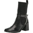 thumbnail image 1 of Sam Edelman Marci Women's Black/Dark Grey Leather Boots 9M, 1 of 6