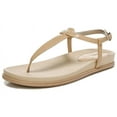 thumbnail image 1 of Sam Edelman Naomi Almond Slip On Open Toe Buckle Adjustable Ankle Straps Sandals (Almond, 6), 1 of 6