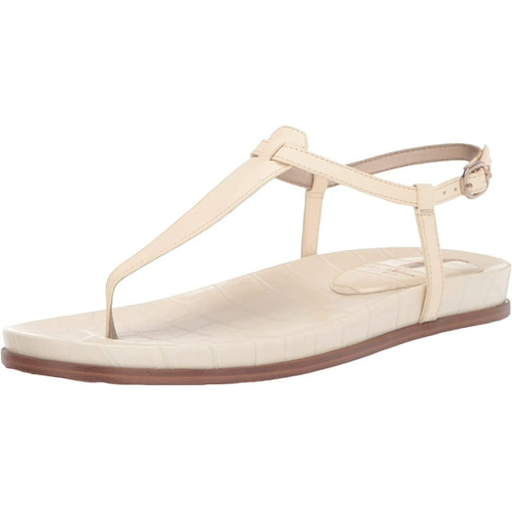 Sam Edelman Naomi Ivory Slip On Open Toe Buckle Adjustable Ankle Straps Sandals (Ivory, 7)