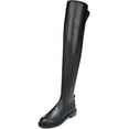 thumbnail image 1 of Sam Edelman Narisa Black Leather Rounded Toe Wide Calf Over the Knee Dress Boots (Black Wide Calf, 8), 1 of 3