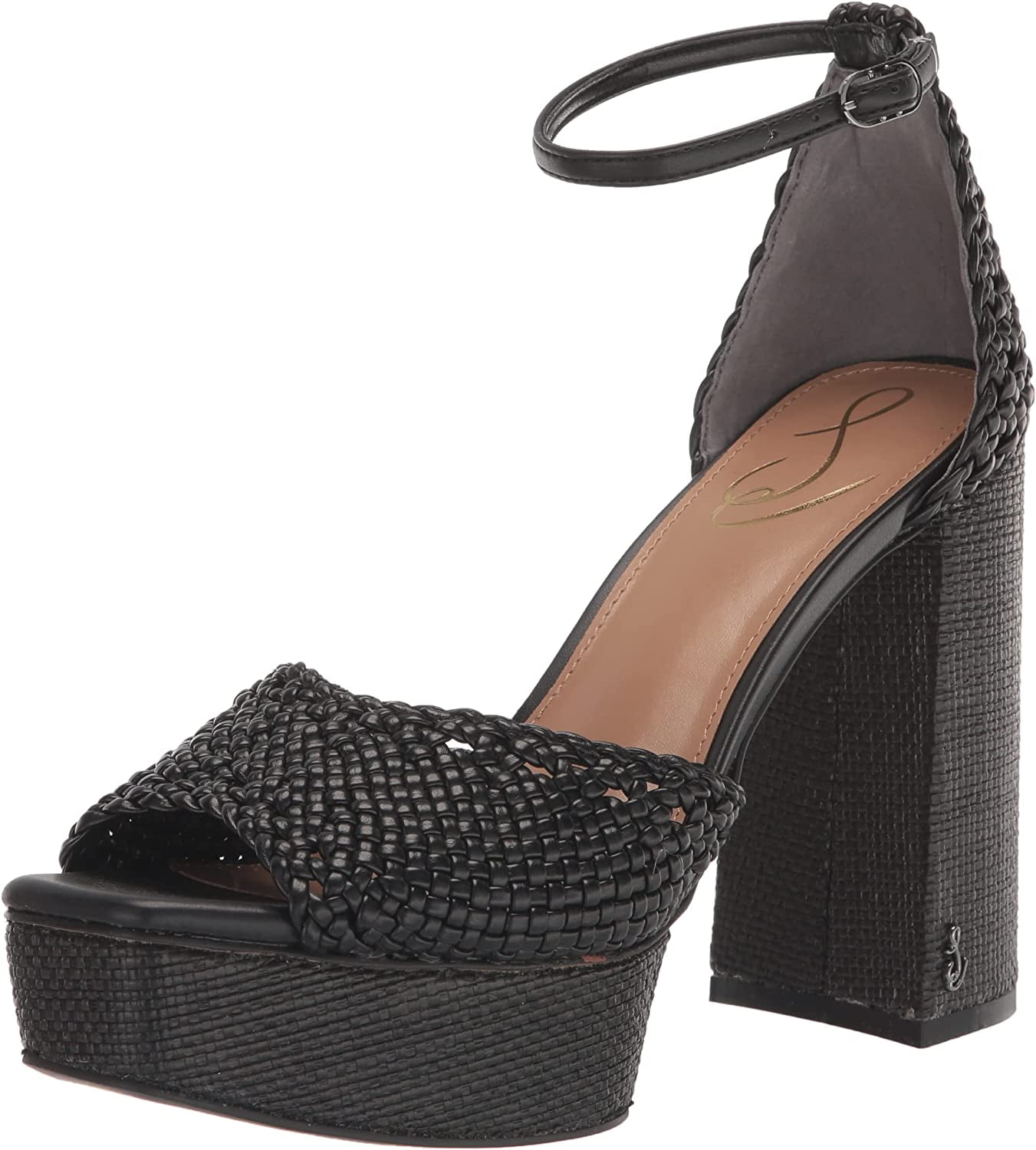 Sam edelman black platform sandals sale