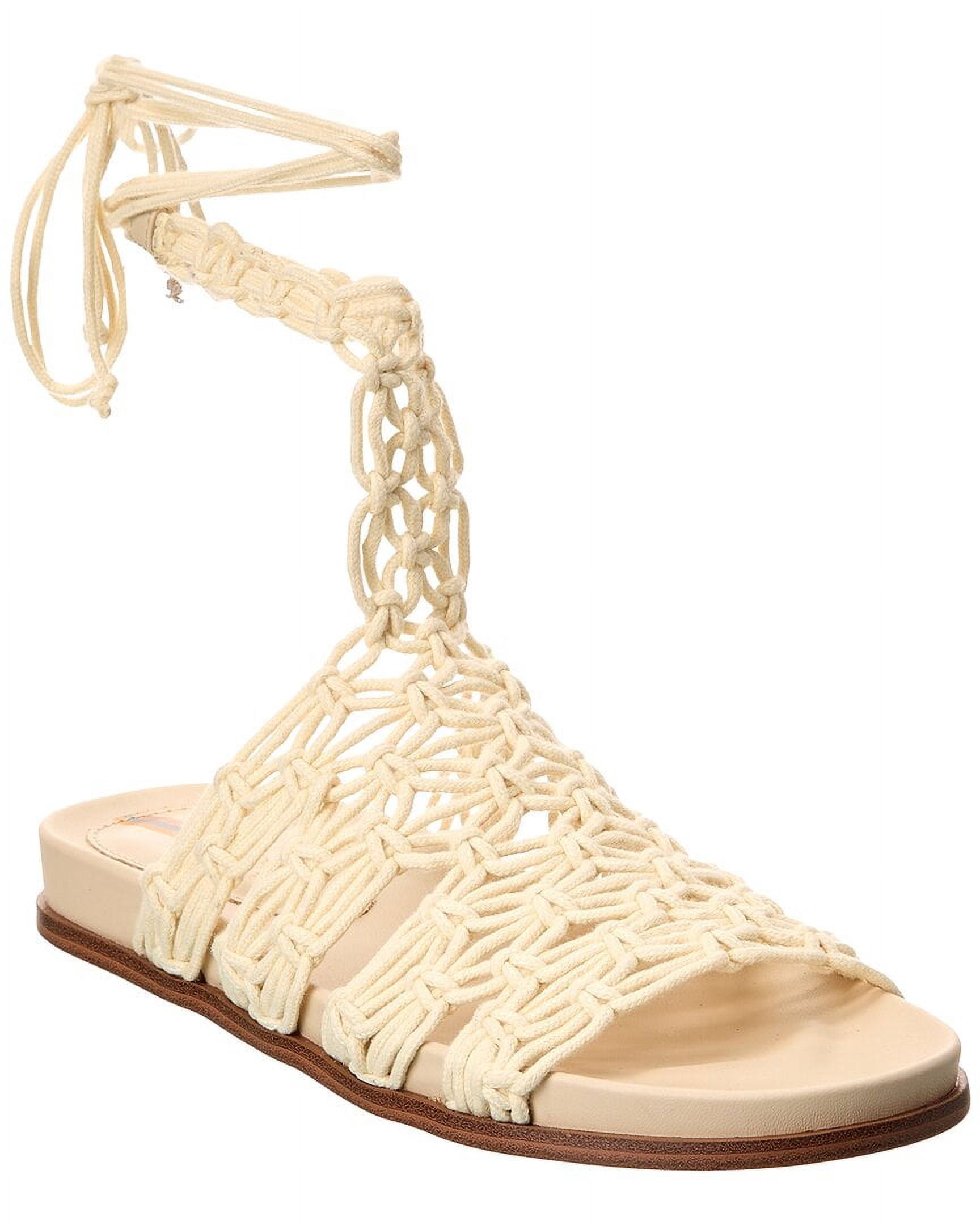 Sam Edelman Nicolette Leather Sandal, 6, Brown - Walmart.com