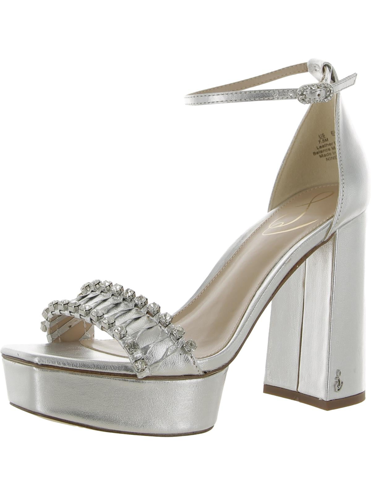 Sam Edelman Womens Embellished Ankle Strap Heels Sandals - Walmart.com
