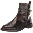 thumbnail image 1 of Sam Edelman Nolynn Chestnut Leather Fashion Buckle Rounded Toe Ankle Booties (Chestnut, 8.5), 1 of 6