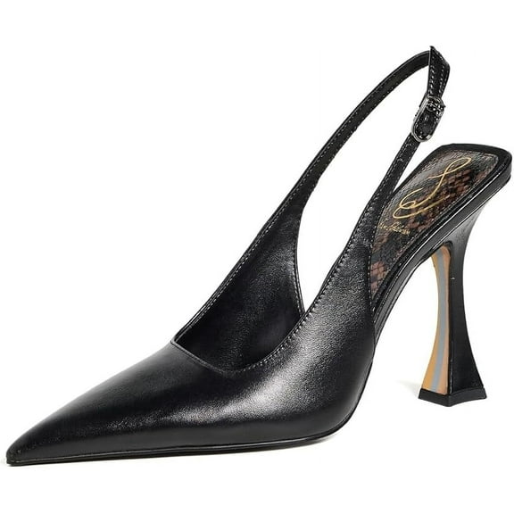 Sam Edelman Women's Odette Slingback Pump Black Leather 10.5M