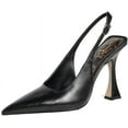 thumbnail image 1 of Sam Edelman Odette Black Leather Pointed Toe Slingback Stiletto Heeled Pumps (Black Leather, 6), 1 of 5