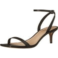 thumbnail image 1 of Sam Edelman Rayelle Black Leather Ankle Strap Open Toe Kitten Heel Dress Sandals (BLACK, 5.5), 1 of 5
