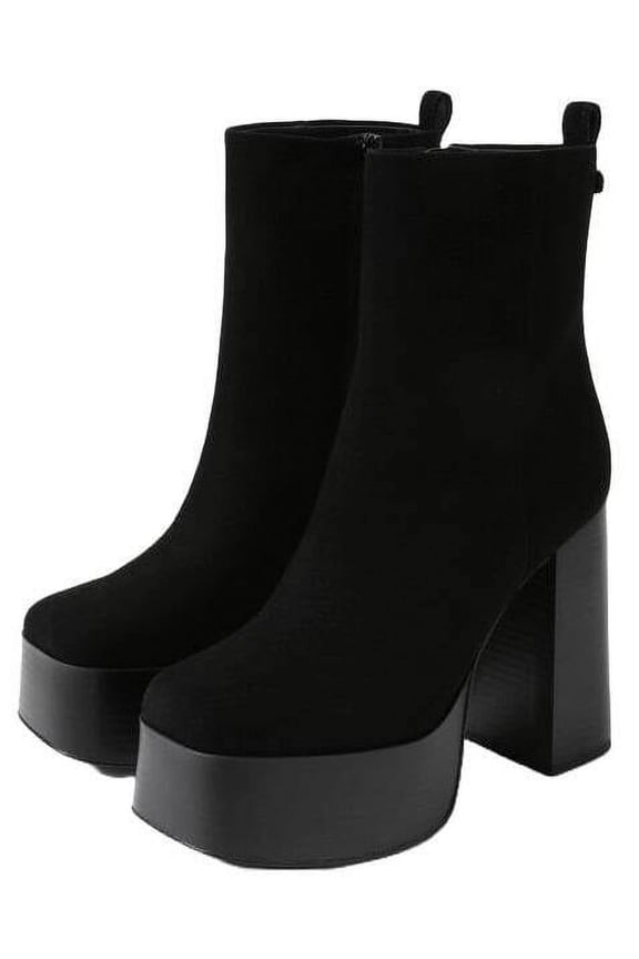 Women's Rayza Platform Boot Black Suede 10M