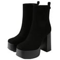thumbnail image 1 of Sam Edelman Women's Rayza Platform Boot Black Suede 9.5M, 1 of 5