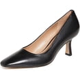 thumbnail image 1 of Sam Edelman Rika Black Slip On Pointed Toe Covered Kitten Mid Heel Dress Pumps (Black, 10), 1 of 4
