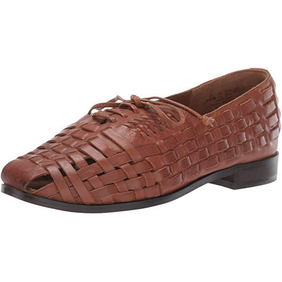 Sam Edelman Rishel Cognac Tan Leather Retro Lace-up Flat Loafer Saddle Oxford (SADDLE, 7.5)