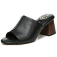 thumbnail image 1 of Sam Edelman Sonya Black Leather Sculptural Slip On Open Toe Block Heeled Sandals (BLACK LEATHER, 5), 1 of 4