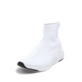 thumbnail image 1 of Sam Edelman Tara White Knit Stretch Slip On Sock Fitted Rounded Toe Sneakers (WHITE, 8), 1 of 6