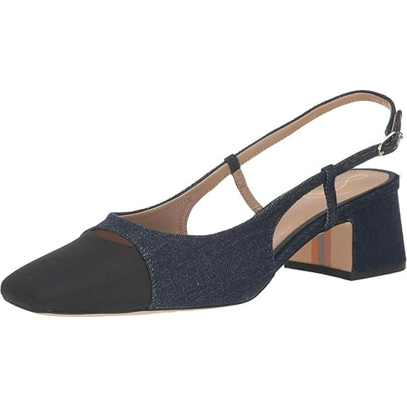 Sam Edelman Women's Tarra Pump Hudson Navy Denim/Black Grosgrain 9M