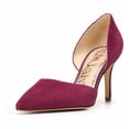 thumbnail image 1 of Sam Edelman Telsa Suede Pink Cranberry Pointed Toe Dress D'orsay Fashion Pumps (Cranberry Suede, 5), 1 of 1