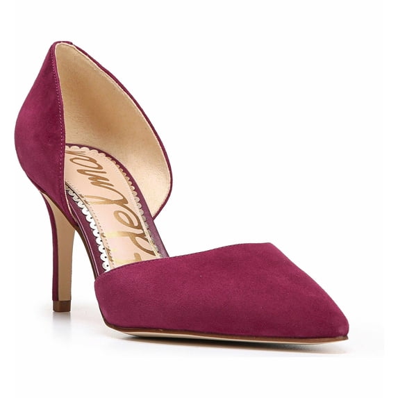 Sam Edelman Telsa Suede Pink Cranberry Pointed Toe Dress Pump (7)