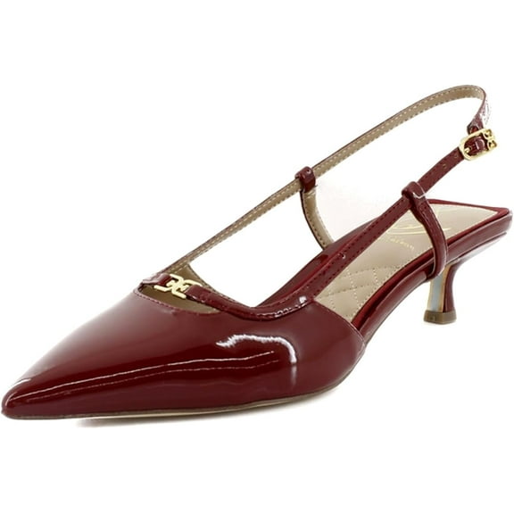 Sam Edelman Women's Toni Slingback Kitten Heels Deep Scarlet 6M