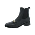 thumbnail image 1 of Sam Edelman Torance Clt Black Square Toe Front Chain Detail Chelsea Bit Boots (Black, 5), 1 of 3
