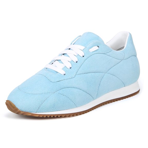 Sam Edelman Trace Sea Blue Lace Up Rounded Toe Athletic Low Top Sneakers (Sea Blue, 9)