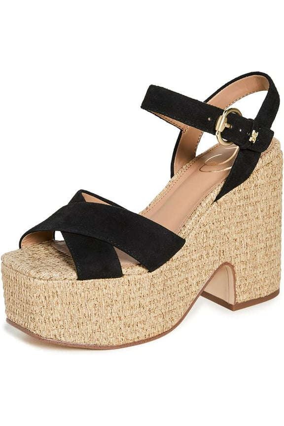 Trianna 2 Black Square Open Toe Block Heel Ankle Strap Heeled Sandal (Black, 9)