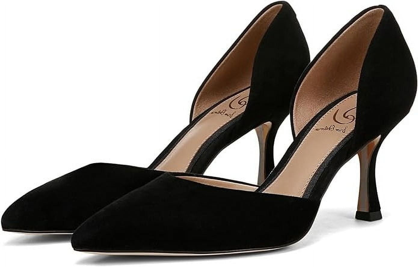 Sam Edelman Victoria Black Suede Slip On Pointed Toe Stiletto Heel