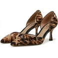 thumbnail image 1 of Sam Edelman Victoria Tiger Brown Multi Slip On Pointed Toe Stiletto Heeled Pumps (Tiger Brown Multi, 5.5), 1 of 6