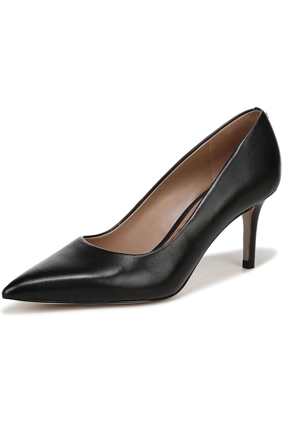 Vienna Women's Black Leather Pump 6W