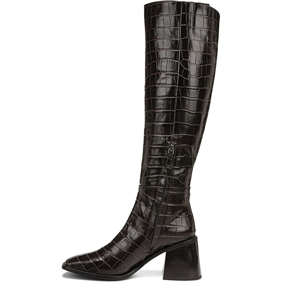 Sam Edelman Wade Stacked Heel Pointed Toe Wide Calf Knee High Fashion Boots (Espresso Wide calf, 7.5)