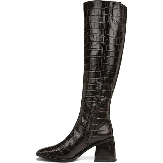 Sam Edelman Wade Stacked Heel Pointed Toe Wide Calf Knee High Fashion Boots (Espresso Wide calf, 9.5)