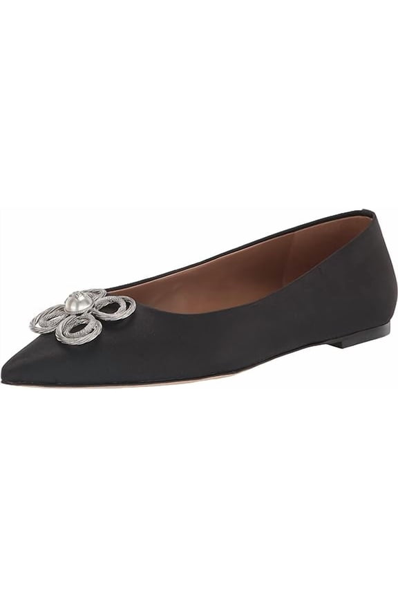 Women's Wanda Pointed Toe Flat Black Tour 6.5M