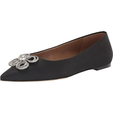 Sam Edelman Wanda Black Tour Pointed Toe Slip On Fashion Ballet Flats Shoes (Black Tour, 6.5)