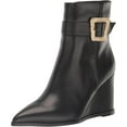 thumbnail image 1 of Sam Edelman Women's Weslie Buckle Wedge Boot Black Leather 7M, 1 of 6