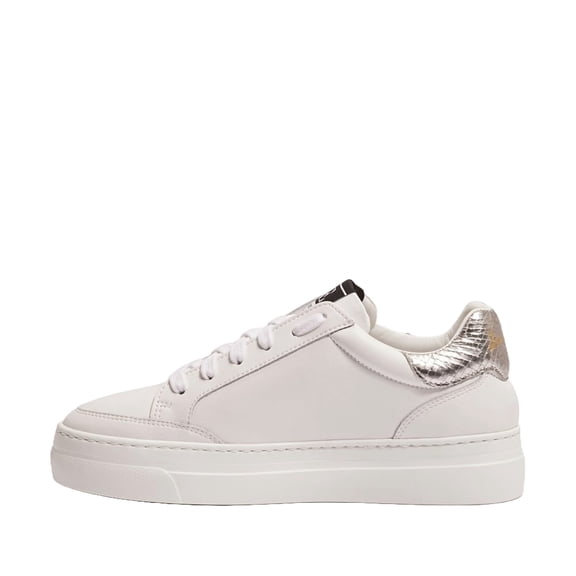 Sam Edelman Wess White Leather Lace Up Rounded Toe Fur Detailed Low Top Sneakers (White Leather, 10)