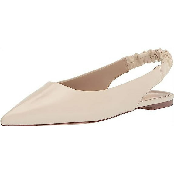 Sam Edelman Whitney Modern Ivory Slip On Slingback Strap Pointed Toe Dress Flats (Modern Ivory, 14)