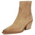 thumbnail image 1 of Sam Edelman Wilda Golden Caramel Stacked Block Heeled Pointed Toe Western Boots (Golden Caramel, 7.5), 1 of 6
