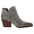 thumbnail image 1 of Sam Edelman Windsor Seafoam Suede Pointy Toe Block Heel Leather Western Boots, 1 of 5