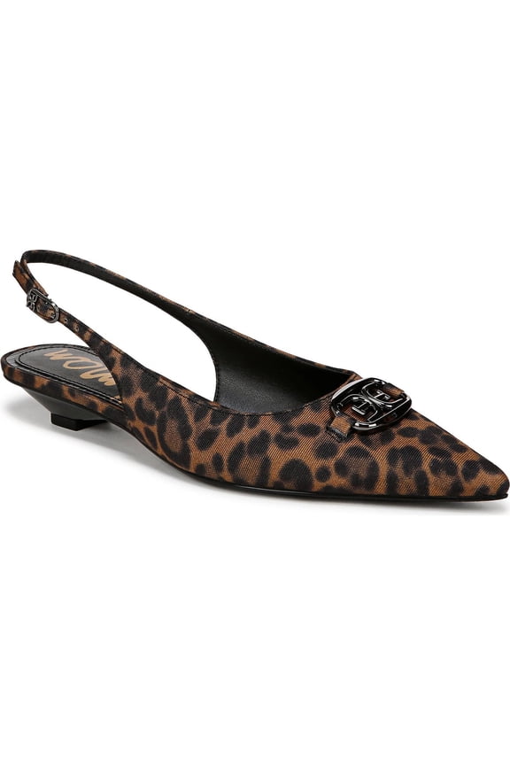 Women's Aggie Pointed Toe Slingback Flat Brown Multi 8.5M