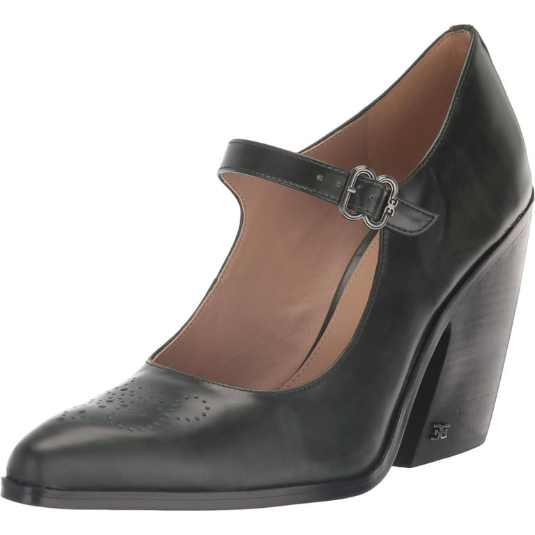 Sam Edelman Women's Aleksa Western Mary Jane Heel Green Cilantro