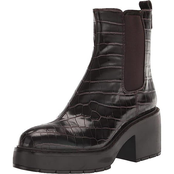 Sam Edelman Women's Anderson Chelsea Boot Espresso Croc 8M