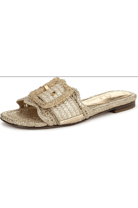Women's Bambi Slide Sandal - Natural, Size 6 Comfortable & Stylish Flat Slip-On Sandal